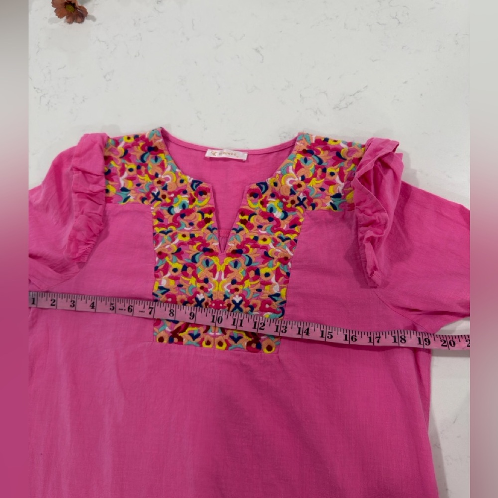 Pink Floral Women's Casual Dress - Picture 9 of 13